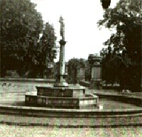 The fountain and fish pond formed the central feature of the formal gardens of the Hall overlooking the park and drive from the Higham road entrance Michael Gooch