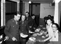 Inside the Aero Club queuing for tea > Simply click to enlarge... then use the [Back] button to return