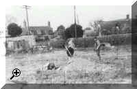 Work starting on new hall, from the left Stan Kidd, Donald Hart, Alice Hart and Alan Jennings 1957  > Simply click to enlarge... then use the [Back] button to return